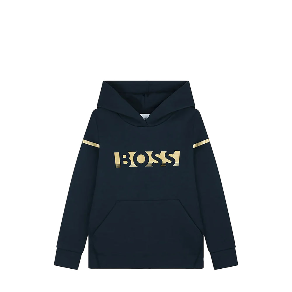 Hugo Boss Kids Gold Logo Hoodie Sweatshirt