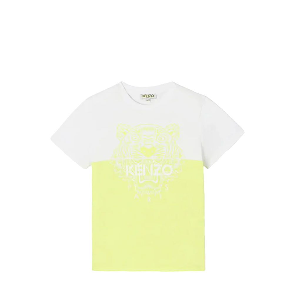 Kenzo Kids Colorblock Neon Tiger T-Shirt