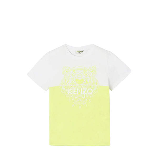 Kenzo Kids Colorblock Neon Tiger T-Shirt