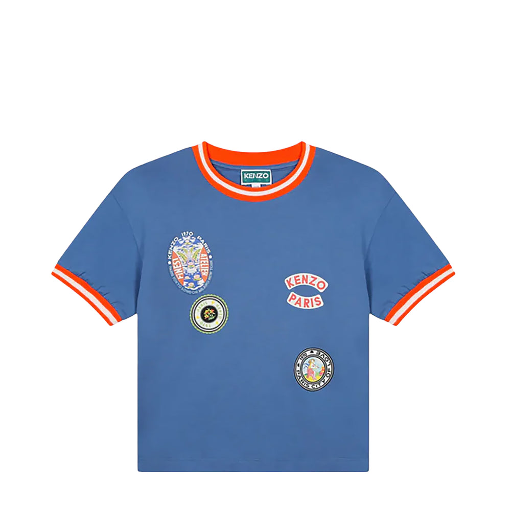 Kenzo Kids Multi-Logo Patch Ringer T-Shirt