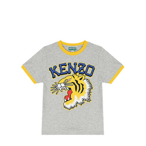 Kenzo Kids Varsity Tiger Ringer Collar Short Sleeve T-Shirt