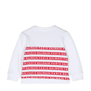 Balmain Kids Toddler's Striped Logo Sweatshirt