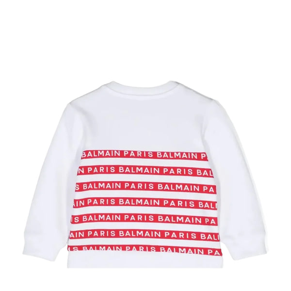 Balmain Kids Toddler's Striped Logo Sweatshirt