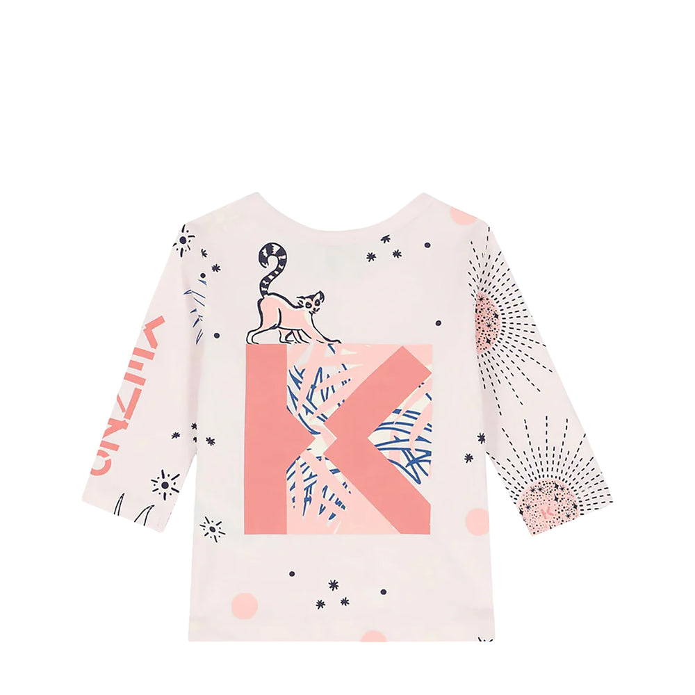 Kenzo Kids Toddler's All-Over Print Logo Long Sleeve T-Shirt