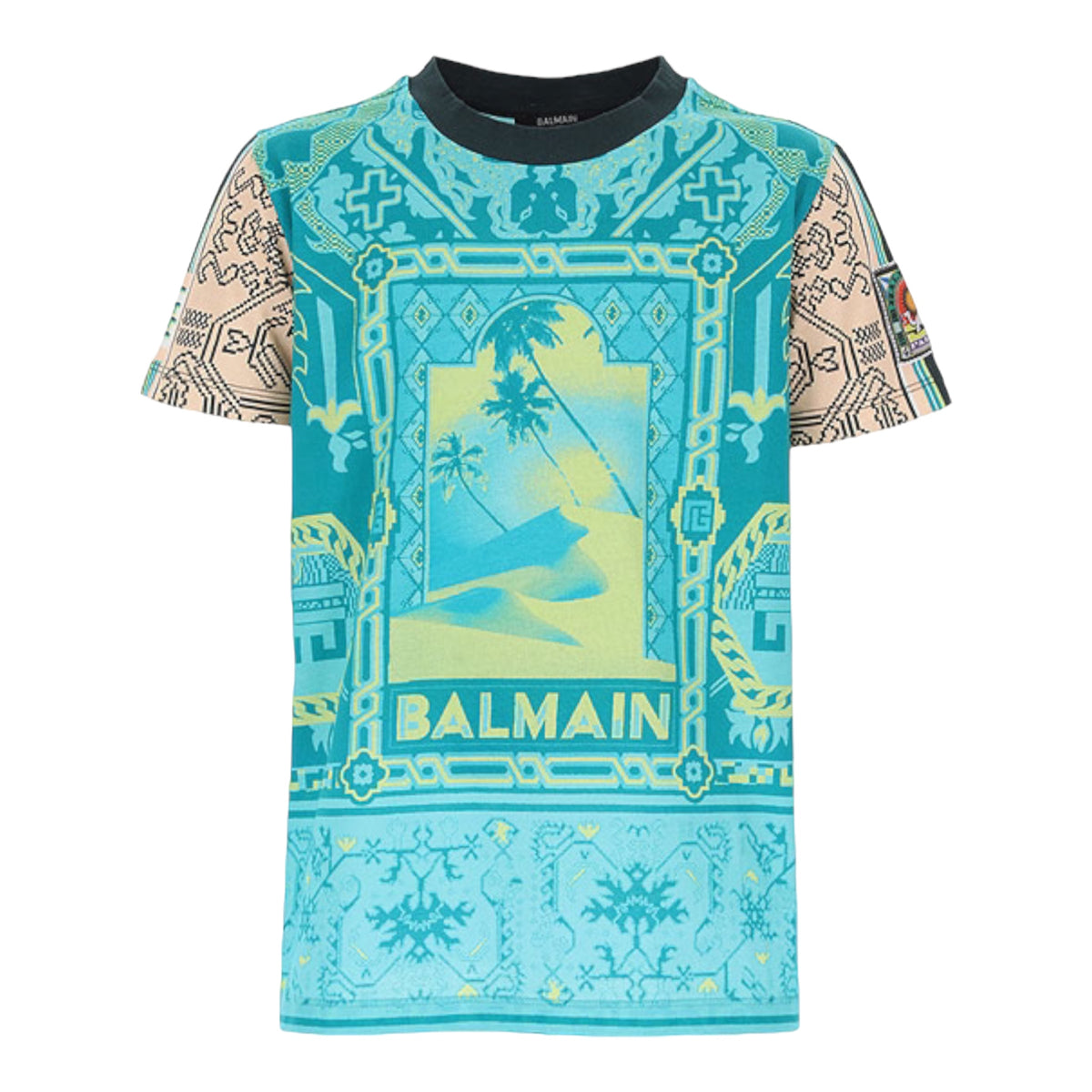 Balmain Kid's All Over Print Graphic T-Shirt