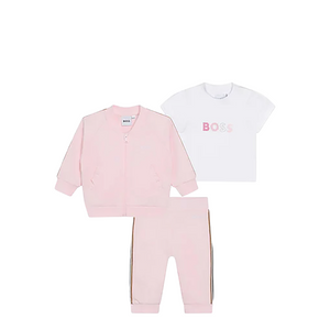 Hugo Boss Kids Toddler's 3-Piece Pink Tracksuit Set