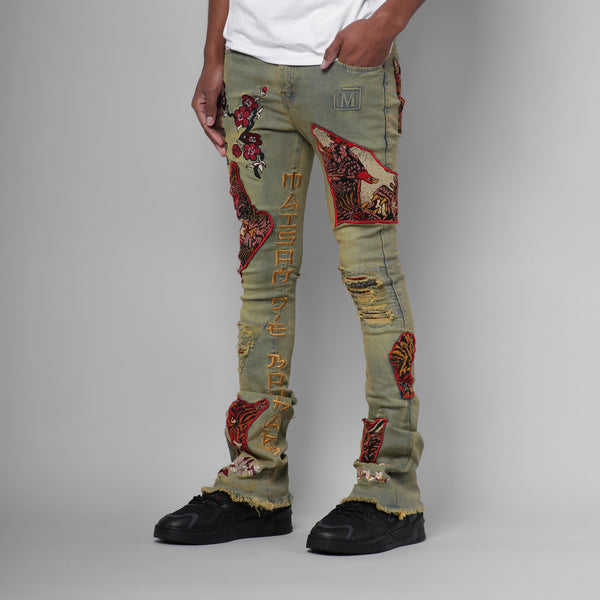 MDB Couture Men's Gallery Threads Stacked Jeans