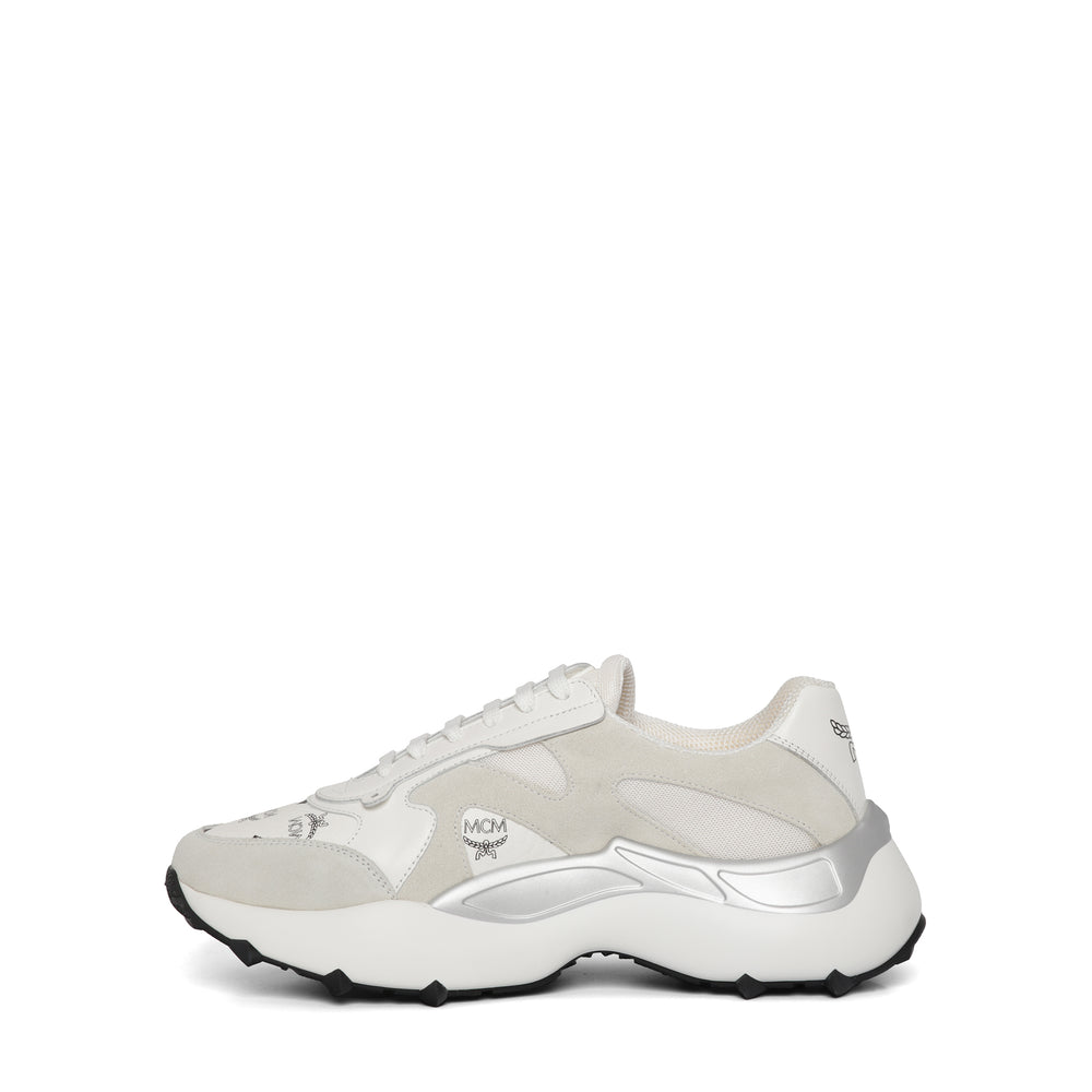 MCM Women's Skystream Sneakers in Visetos Leather Mix