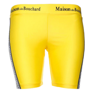 MDB Brand Women's Tape Logo Biker Shorts - Neon