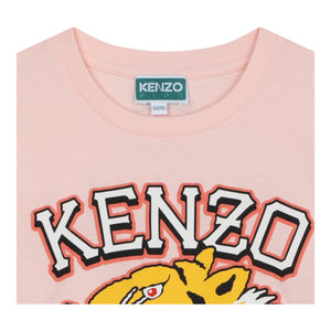 Kenzo Kids Varsity Tiger Color Block Short Sleeve T-Shirt