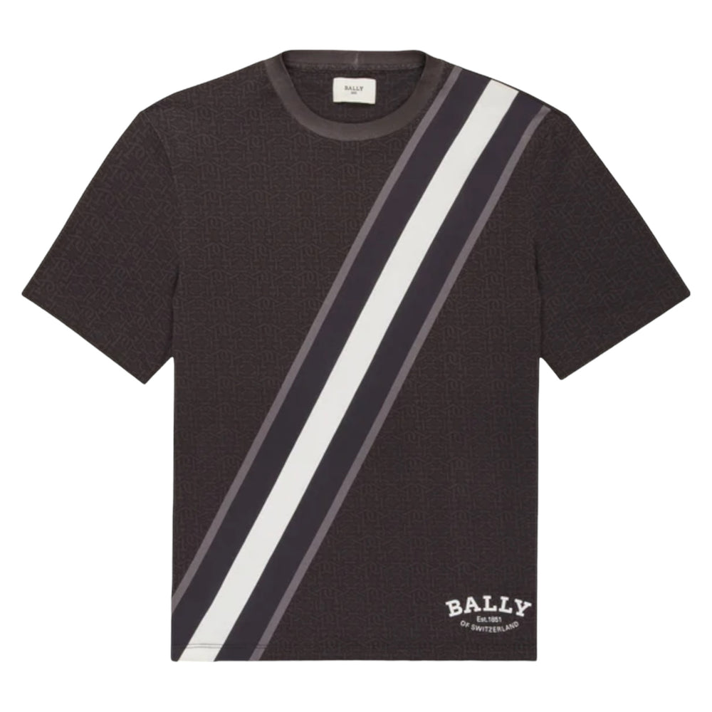 Bally Men's B-Monogram Slant Stripe T-Shirt