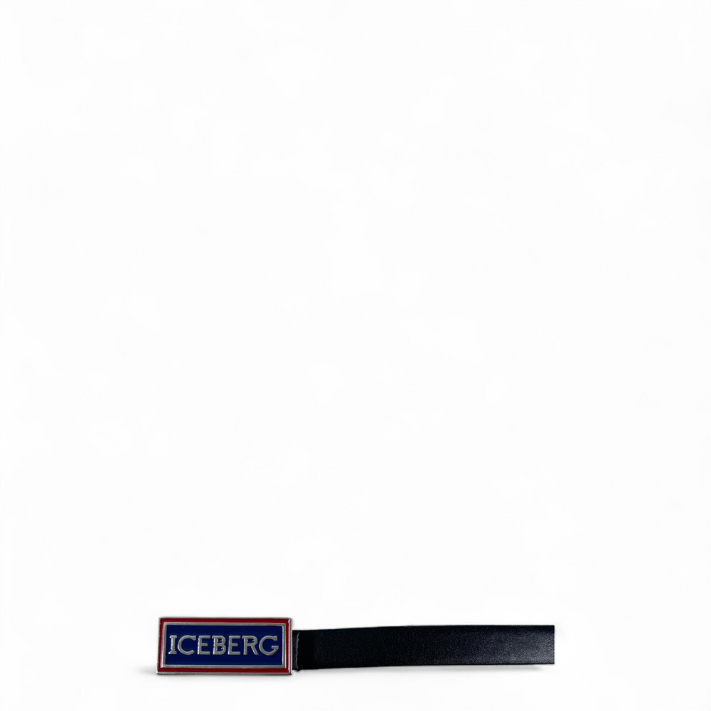 Iceberg Kids Leather Belt with Logo Buckle