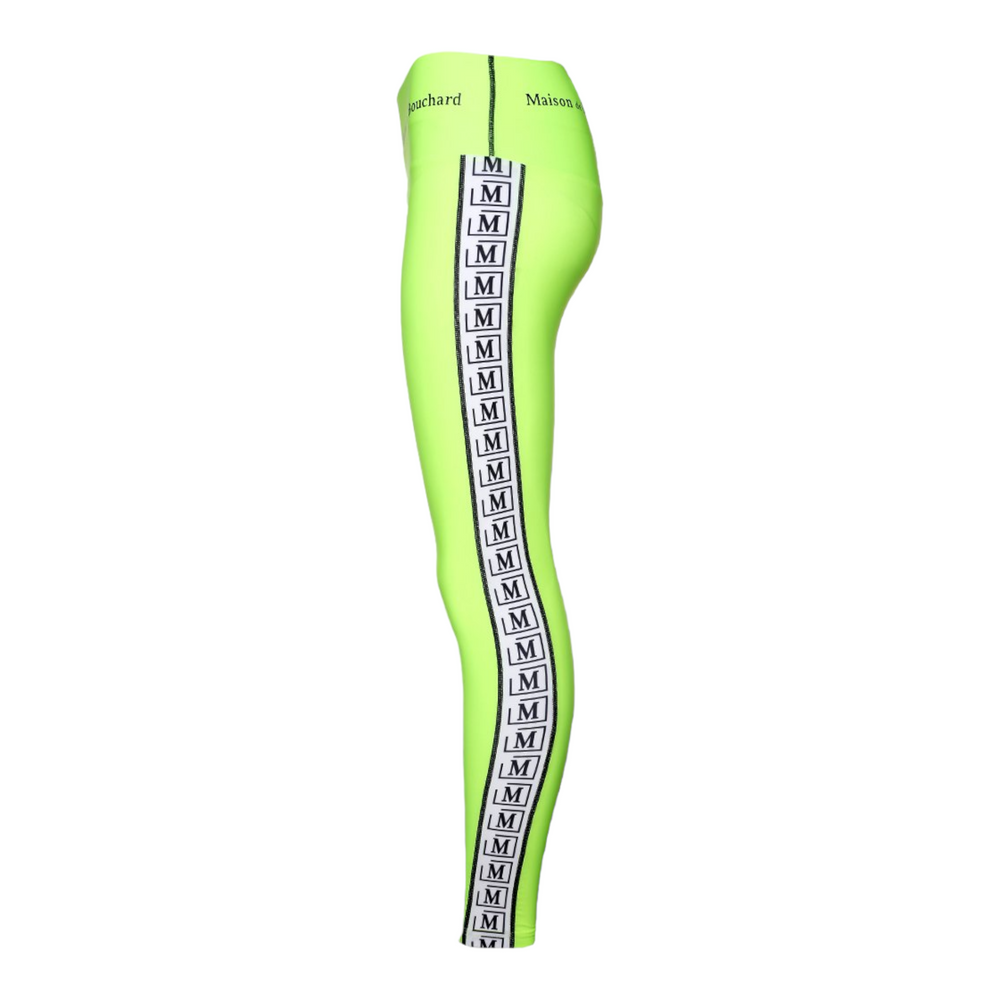 MDB Brand High Waisted Tape Logo Leggings - Neon