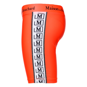 MDB Brand Women's Tape Logo Biker Shorts - Neon