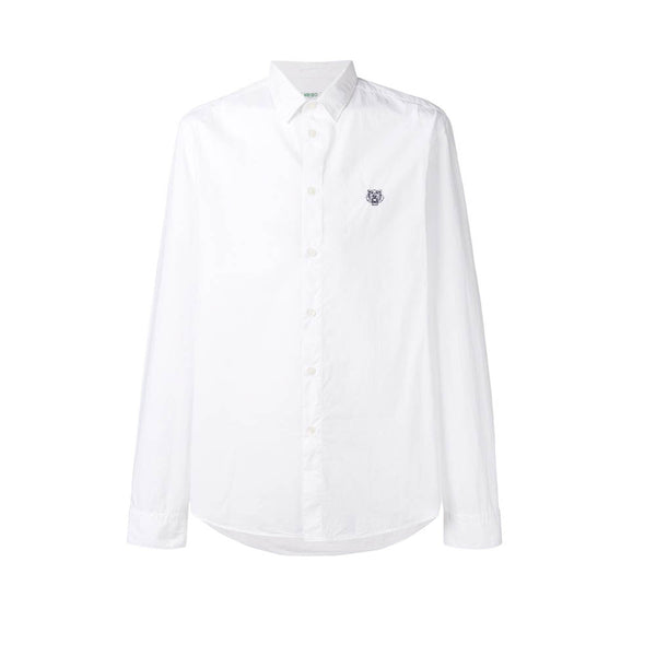 Kenzo Men's Tiger Patch Long Sleeve Woven Shirt