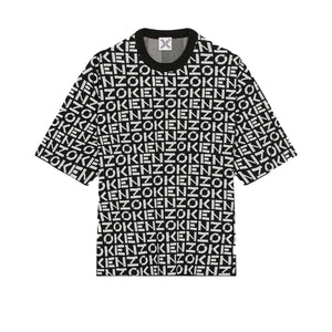 Kenzo Men's Oversize Monogram Short-Sleeve Jumper Shirt
