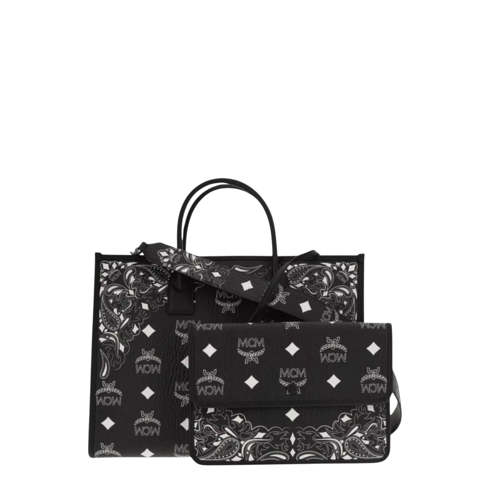 MCM Large Bandana Print Munchen Tote Bag