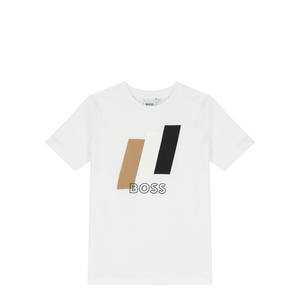 Hugo Boss Kids Striped Logo T-Shirt