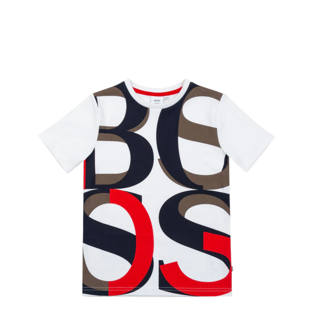 Hugo Boss Kids Large Text Logo T-Shirt