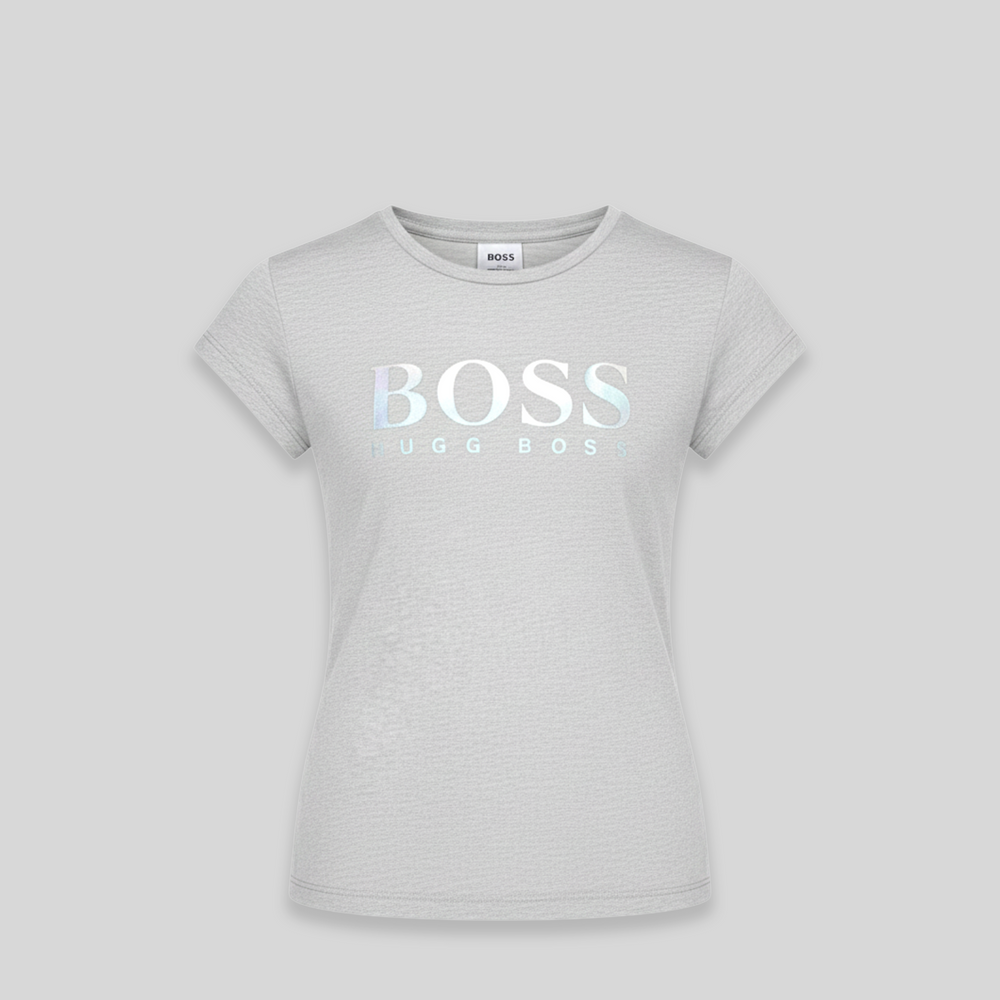 Hugo Boss Kids Girl's Iridescent Logo T-shirt