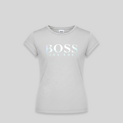 Hugo Boss Kids Girl's Iridescent Logo T-shirt