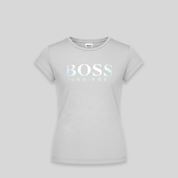 Hugo Boss Kids Girl's Iridescent Logo T-shirt