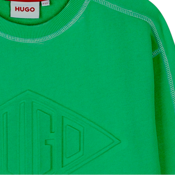 Hugo by Hugo Boss Kids Debossed Logo Crewneck Sweatshirt