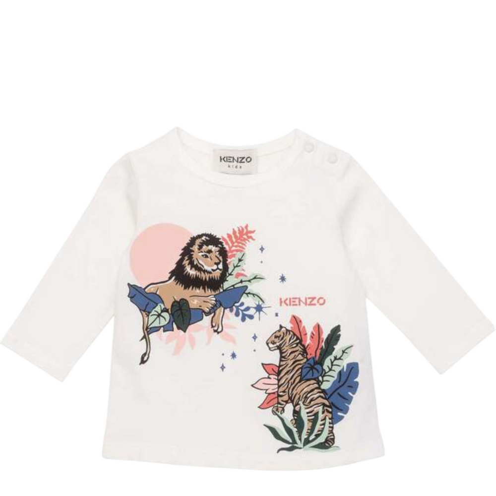 Kenzo Kids Toddler's Wild Cat Print Long Sleeve T-Shirt