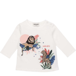 Kenzo Kids Toddler's Wild Cat Print Long Sleeve T-Shirt