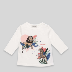 Kenzo Kids Toddler's Wild Cat Print Long Sleeve T-Shirt