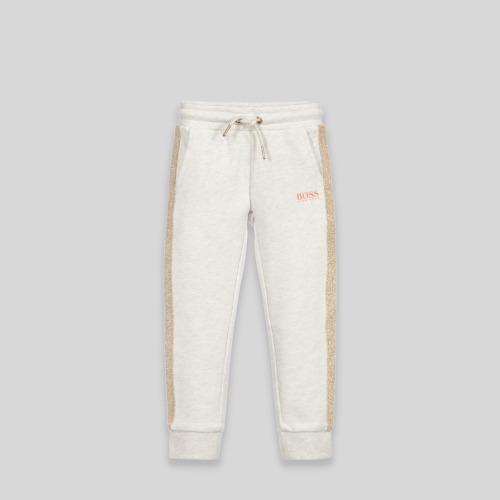 Hugo Boss Kids Girl's Glitter Stripe Sweatpants
