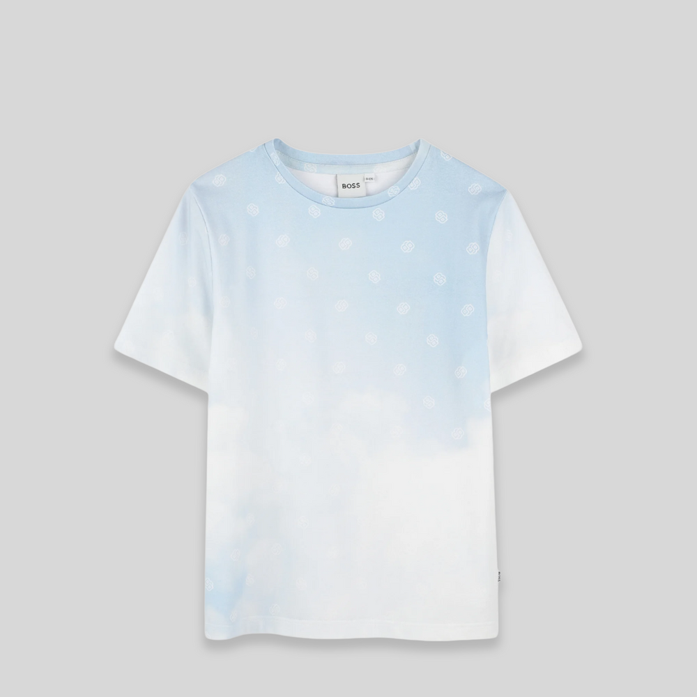 Hugo Boss Kids Cloud Monogram Logo T-Shirt
