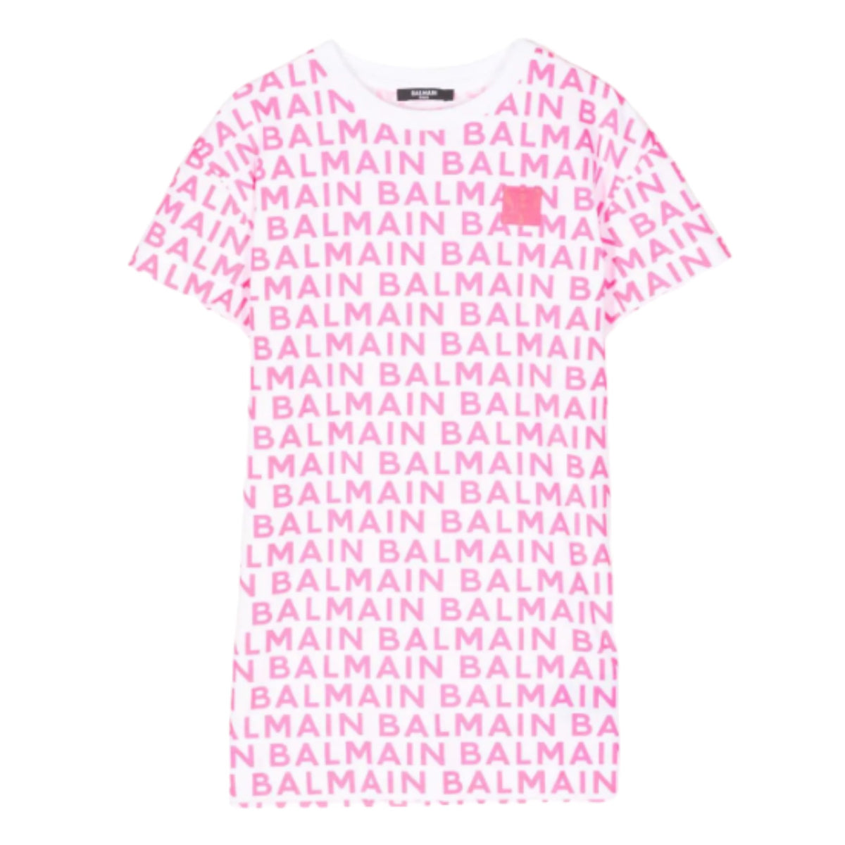 Balmain Kids All-Over Logo Print T-Shirt Dress