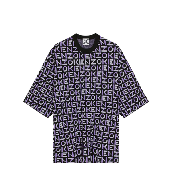 Kenzo Men's Oversize Monogram Short-Sleeve Jumper Shirt