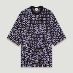 Kenzo Men's Oversize Monogram Short-Sleeve Jumper Shirt