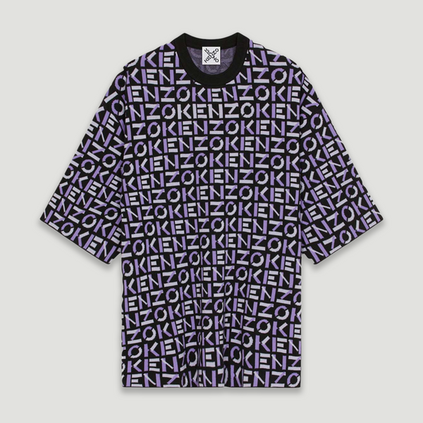 Kenzo Men's Oversize Monogram Short-Sleeve Jumper Shirt