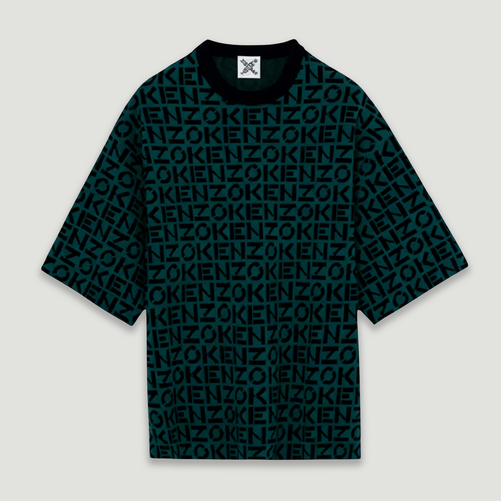 Kenzo Men's Sport Oversize Monogram Short Sleeve Jumper Sweater