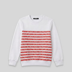 Balmain Kids Striped Logo Sweatshirt