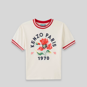 Kenzo Kids Floral Logo Cotton T-Shirt