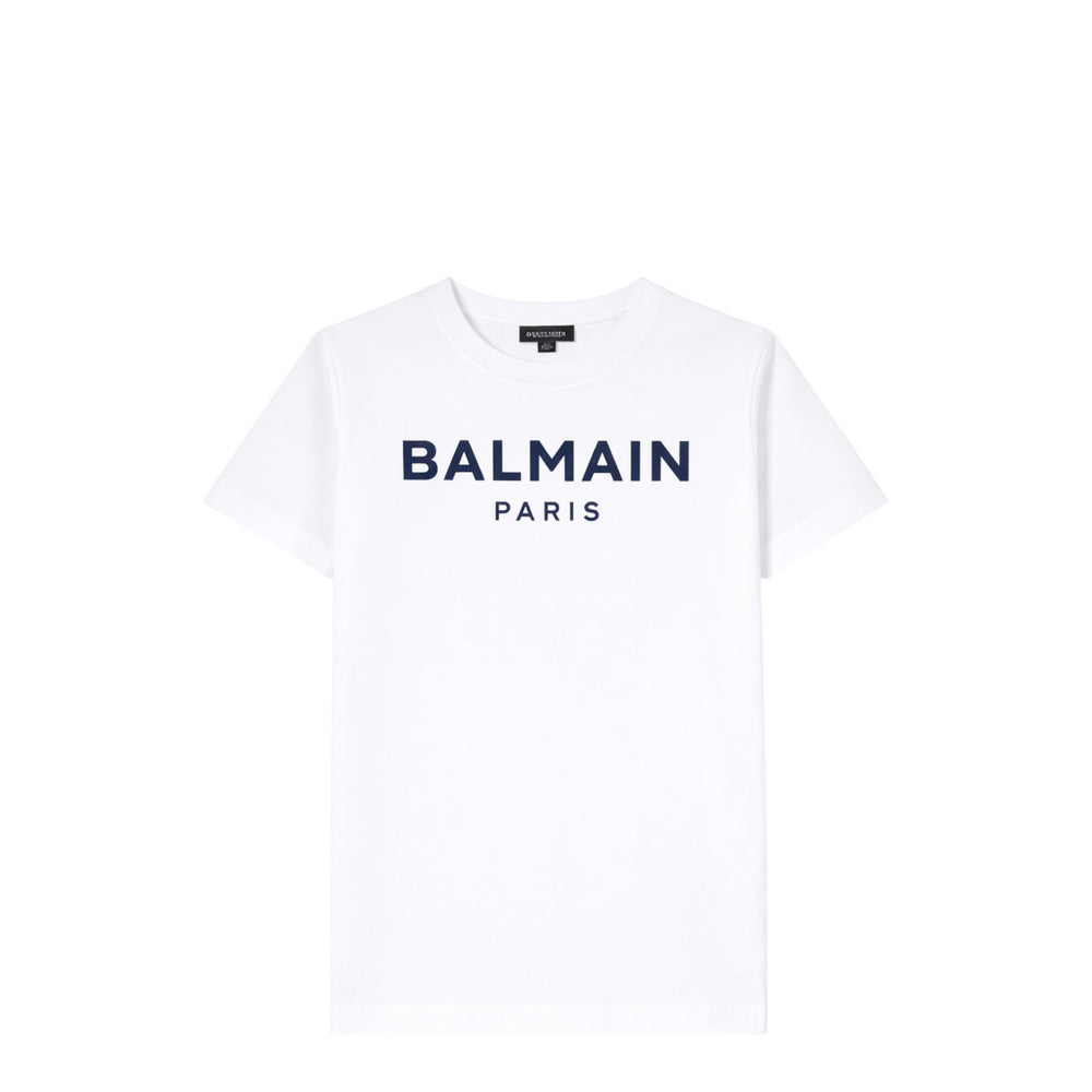 Balmain Kids Flocked Logo T-Shirt