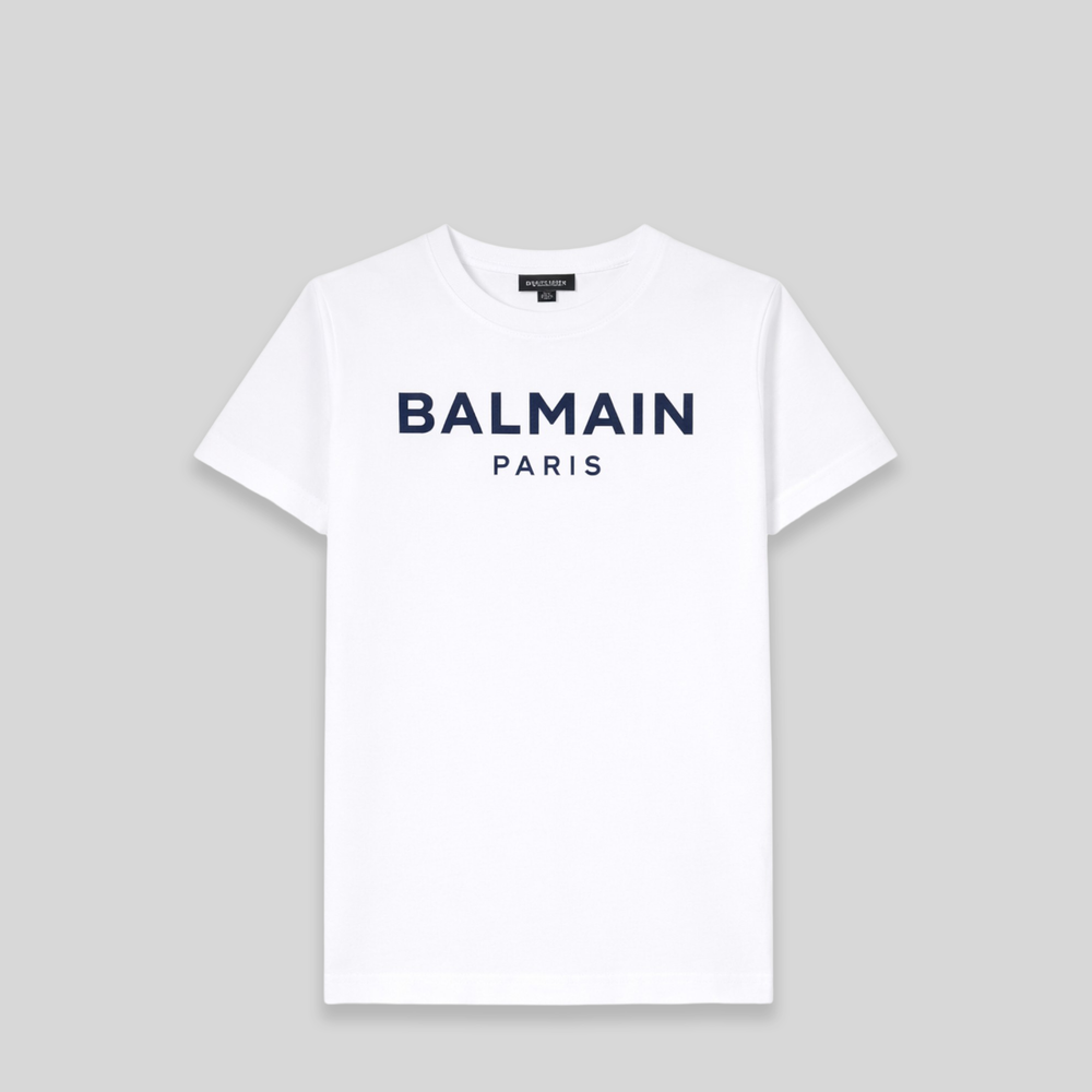 Balmain Kids Flocked Logo T-Shirt