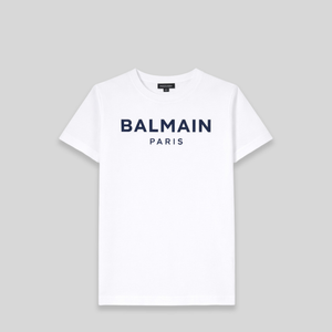 Balmain Kids Flocked Logo T-Shirt