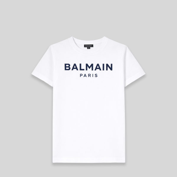 Balmain Kids Flocked Logo T-Shirt