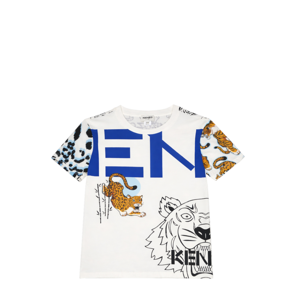 Kenzo Kids All Over Tiger Print T-Shirt