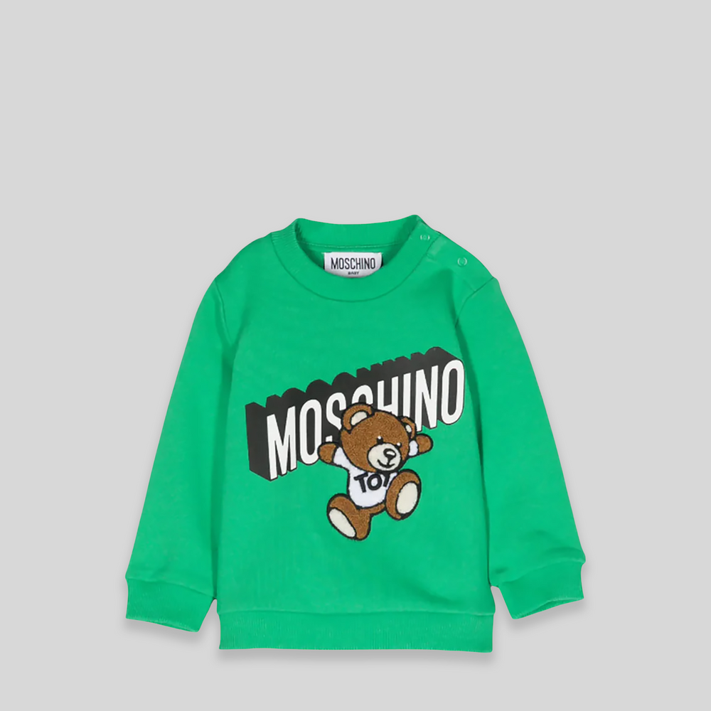 Moschino Kids Toddler's Chenille Teddy Bear Logo Sweatshirt