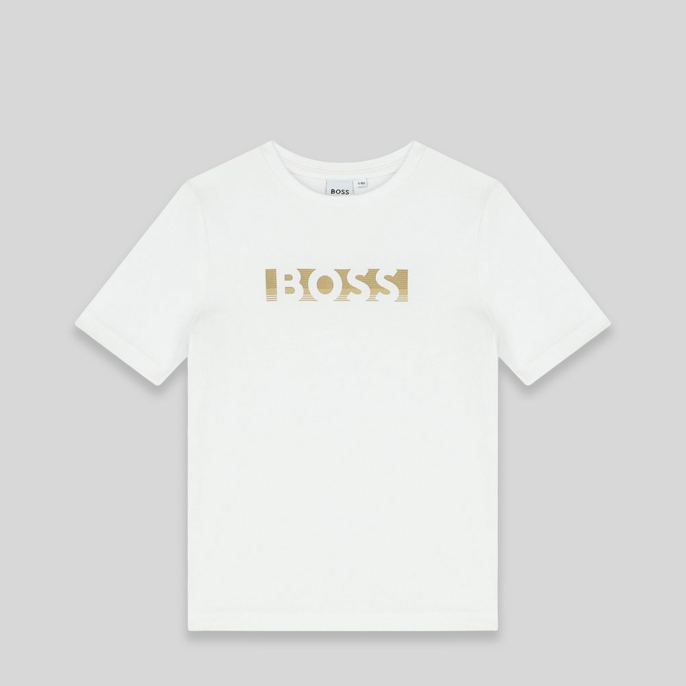 Hugo Boss Kids Gold Logo T-Shirt