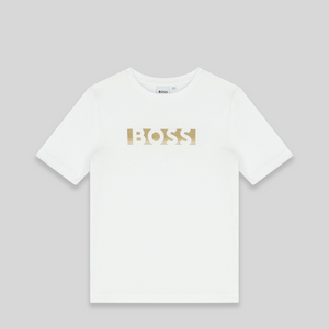 Hugo Boss Kids Gold Logo T-Shirt