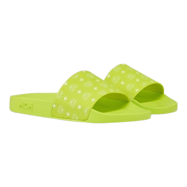 MCM Women's Monogram Print Rubber Slides