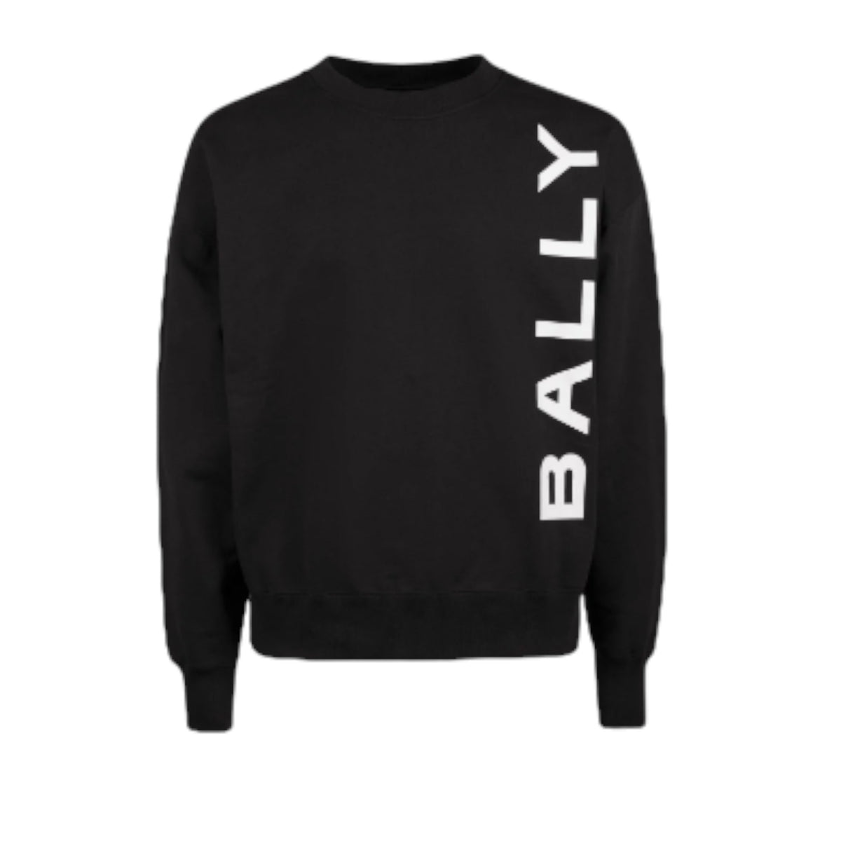 Bally Men's Side-Logo Sweatshirt in Black Cotton