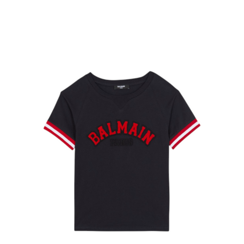 Balmain Kid's Chenille Logo Varsity T-Shirt